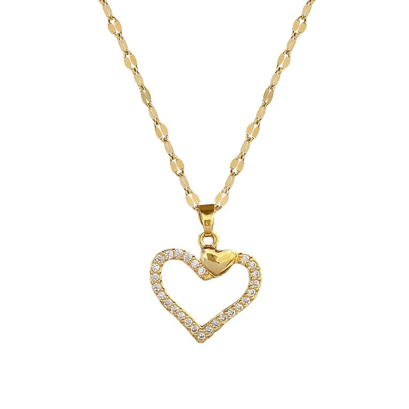 Women's Necklace Titanium Steel Copper Electroplating Geometric Style - Image 5
