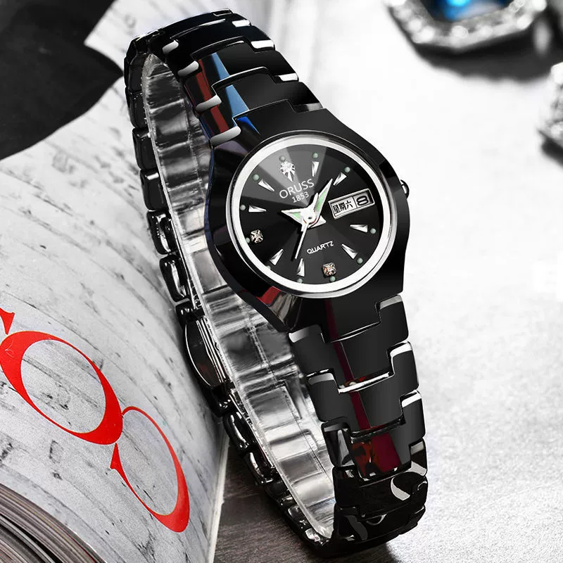 Women's Nonmechanical Waterproof Luminous Watch Alloy Tungsten Steel Color Round Dial Leisure Style - Image 11