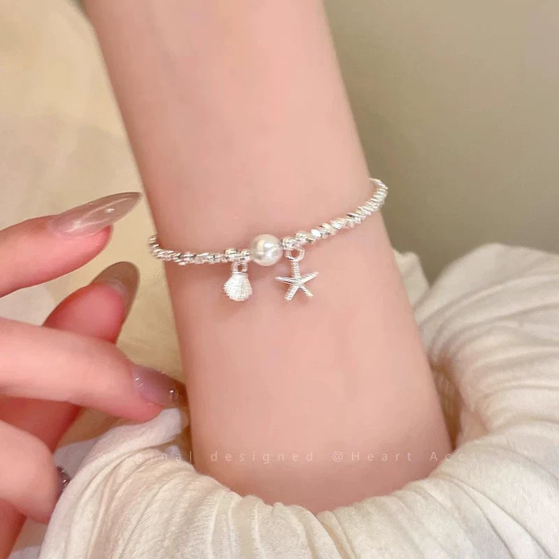 Women's Pearl Geometric Insectinspired Electroplated Hand Jewelry Bracelet - Image 22