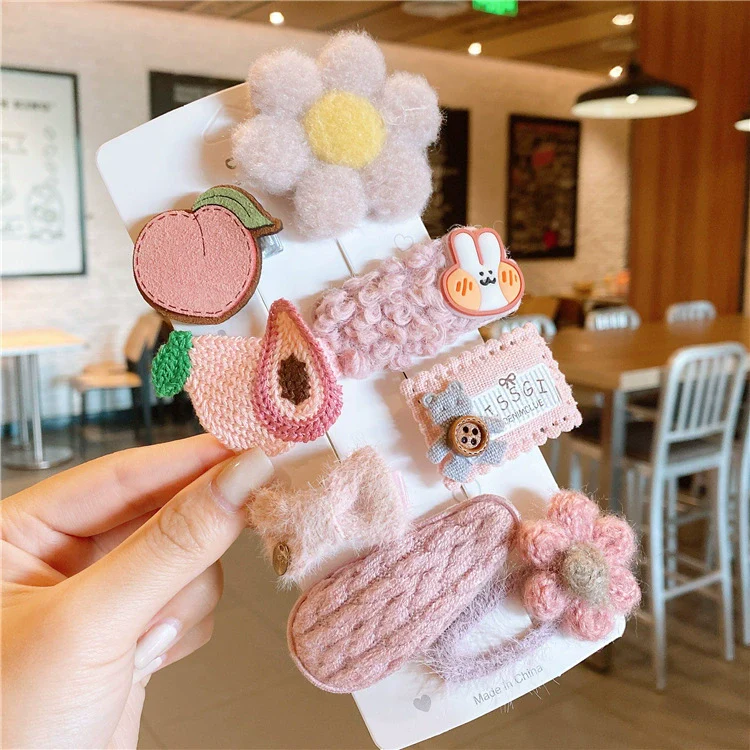 Women's Plush Cloth Handmade Fashion Ol Style Side Clip Hairpin - Image 8