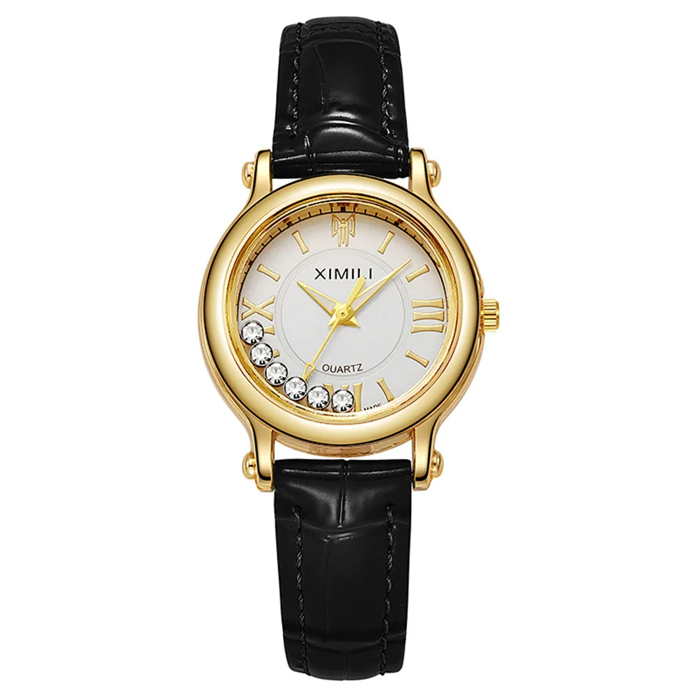 Women's Quartz Watch Alloy Case Imitation Leather Strap Round Dial Leisure Style - Image 6