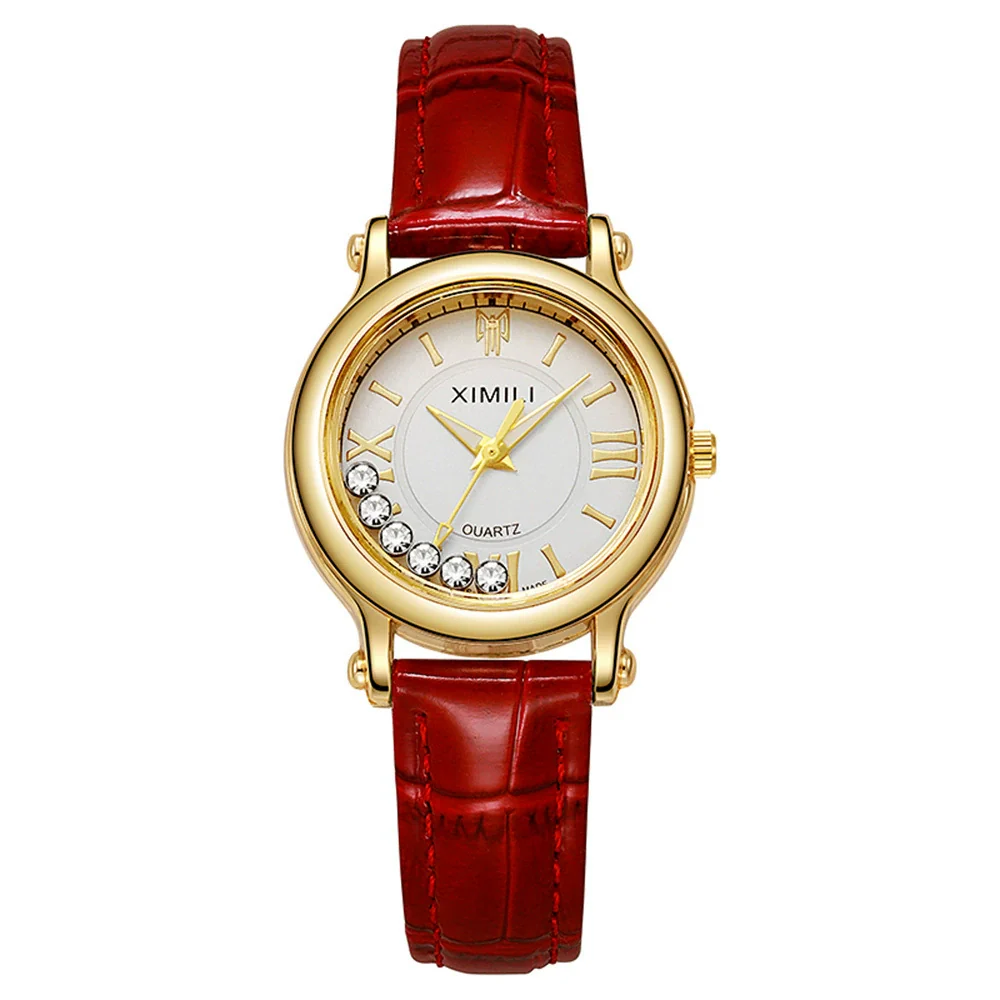 Women's Quartz Watch Alloy Case Imitation Leather Strap Round Dial Leisure Style - Image 7