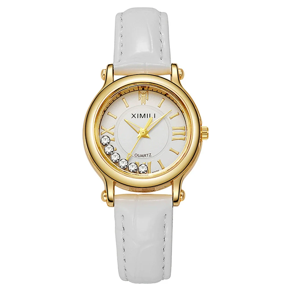 Women's Quartz Watch Alloy Case Imitation Leather Strap Round Dial Leisure Style - Image 9