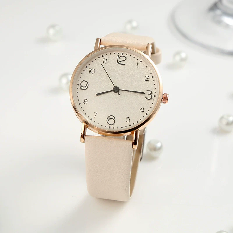 Women's Quartz Watch Alloy Case Imitation Leather Strap Round Dial Leisure Style - Image 2