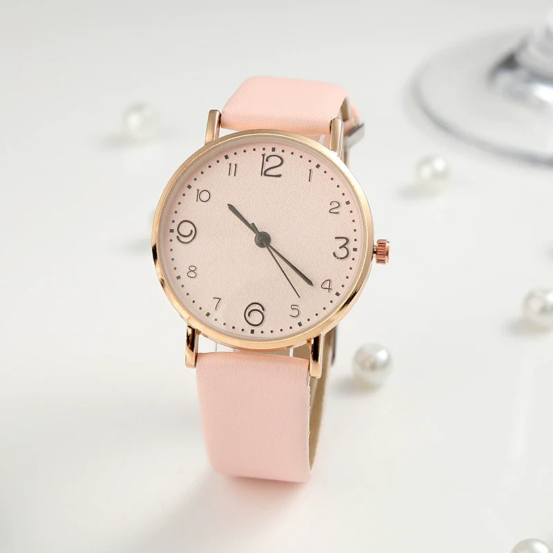 Women's Quartz Watch Alloy Case Imitation Leather Strap Round Dial Leisure Style - Image 3