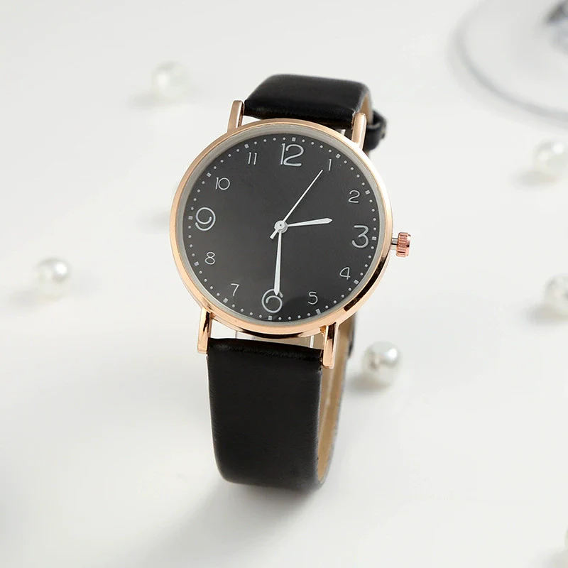 Women's Quartz Watch Alloy Case Imitation Leather Strap Round Dial Leisure Style - Image 4