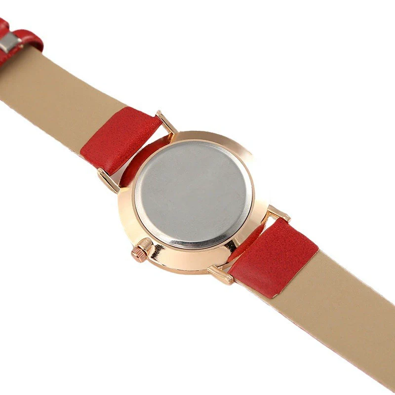 Women's Quartz Watch Alloy Case Imitation Leather Strap Round Dial Leisure Style - Image 5