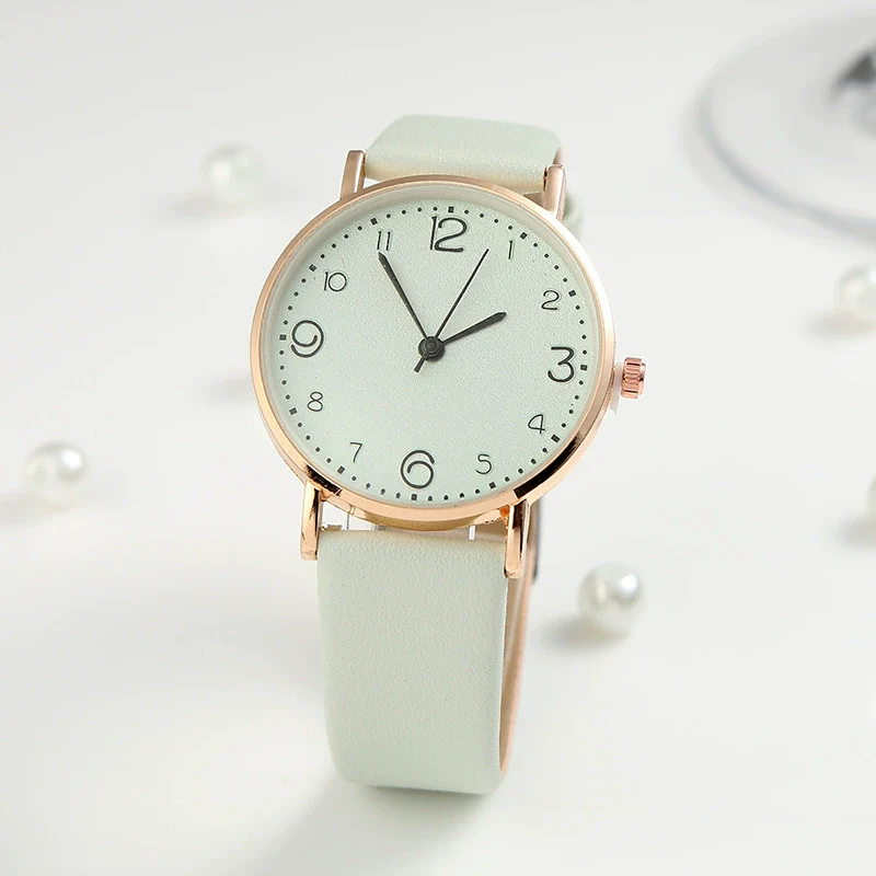 Women's Quartz Watch Alloy Case Imitation Leather Strap Round Dial Leisure Style - Image 7