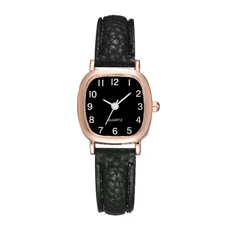 Women's Quartz Watch Alloy Case Imitation Leather Strap Square Dial Fashion Style - Image 6