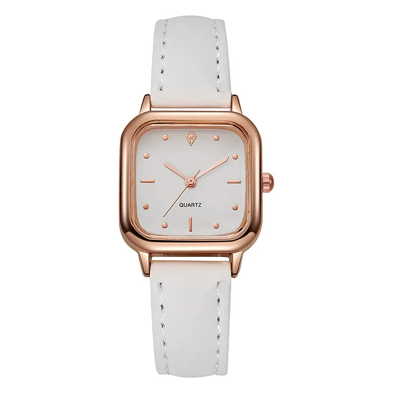 Women's Quartz Watch Alloy Case Pu Strap Squareshaped Reengraved Casual Style - Image 4