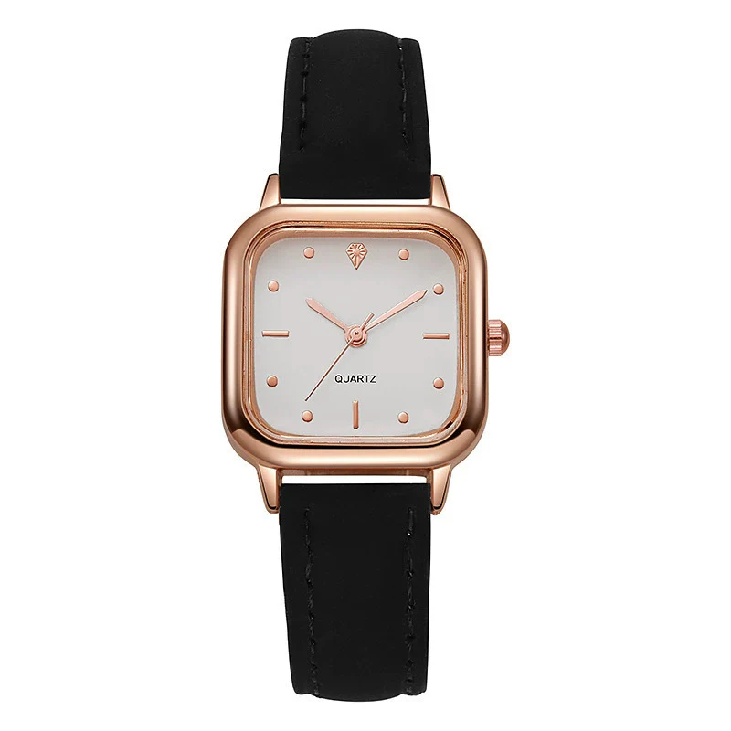 Women's Quartz Watch Alloy Case Pu Strap Squareshaped Reengraved Casual Style - Image 6