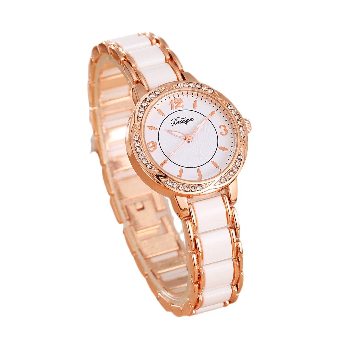 Women's Quartz Watch Lace Diamond Round Alloy Stainless Steel Ordinary Glass Mirror Fashionable - Image 5