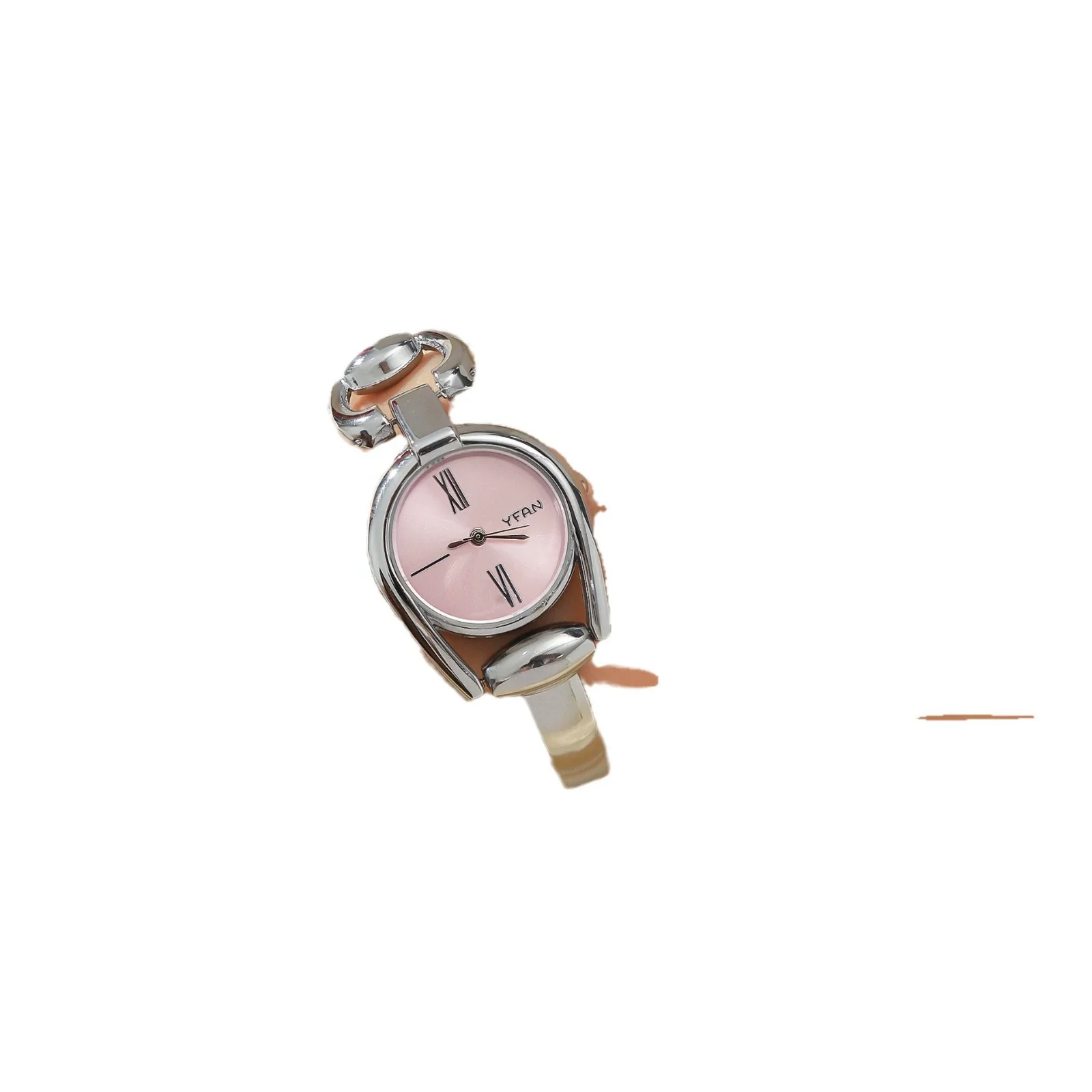 Women's Retro Leisure Alloy Case Stainless Steel Band Round Dial Quartz Watch With Roman Scale And Aurora Hollow Design - Image 5