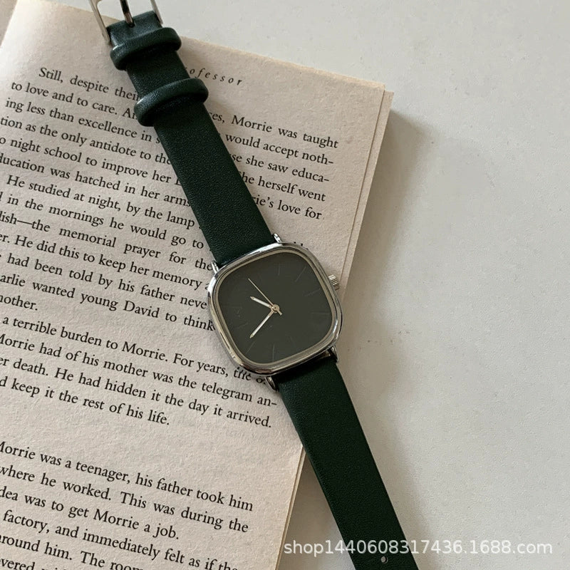 Women's Retro Minimalist Square Dial Alloy Case Leisure Style Watch - Image 2