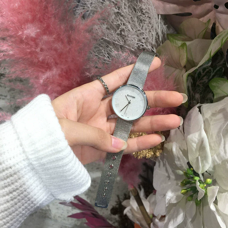 Women's Retro Simple Metal Chain Watch With Round Dial Alloy Case And Stainless Steel Strap - Image 7
