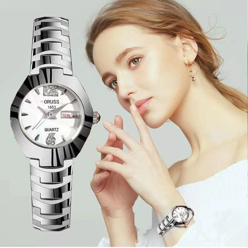 Women's Retro Square Dial Alloy Watch With Stainless Steel Clasp And Mineral Strengthened Glass Mirror - Image 12