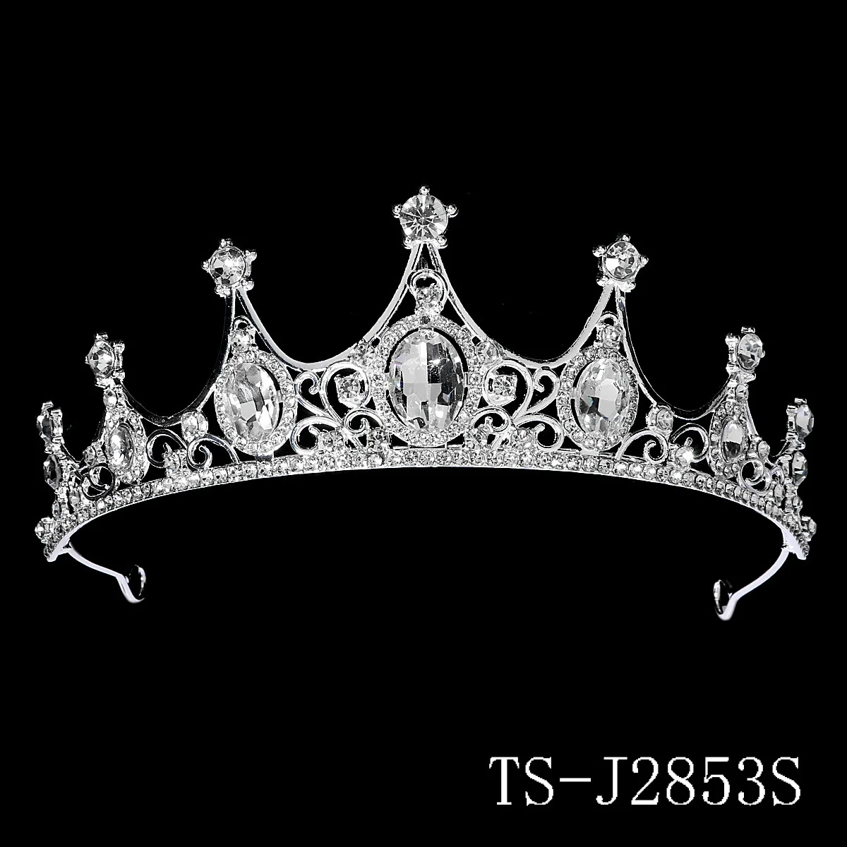 Women's Rhinestone Crown Hollow Alloy Headband Hair Accessories - Image 9