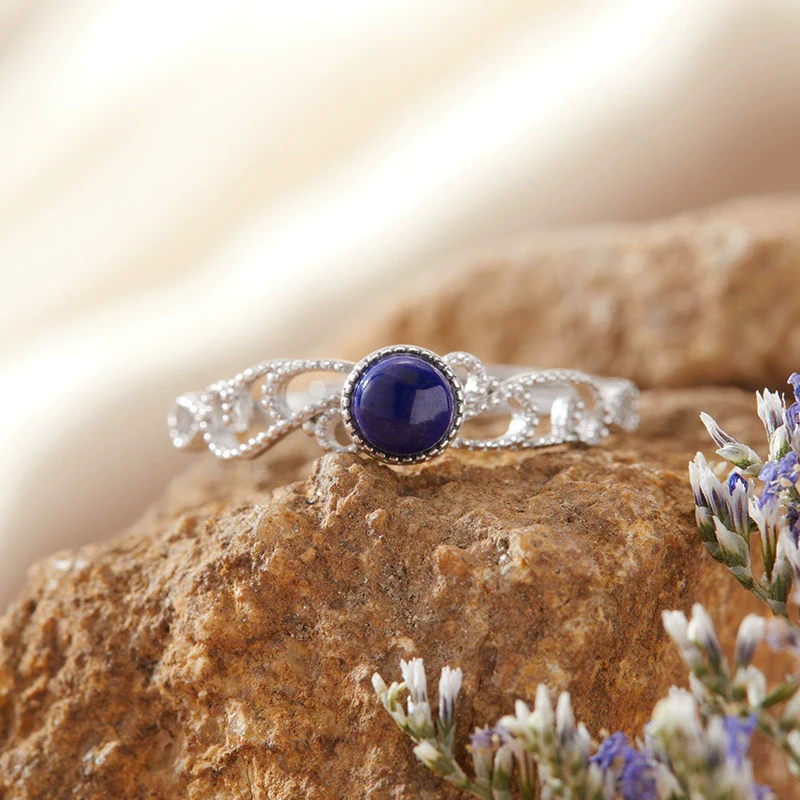 Women's S925 Sterling Silver Wave Shaped Gem Set Ring With Natural Sapphire Ruby Topa Garnet Olivine - Image 10