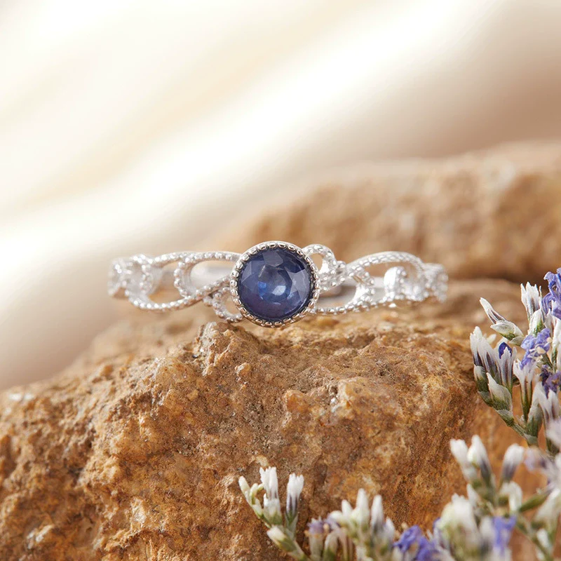 Women's S925 Sterling Silver Wave Shaped Gem Set Ring With Natural Sapphire Ruby Topa Garnet Olivine - Image 12