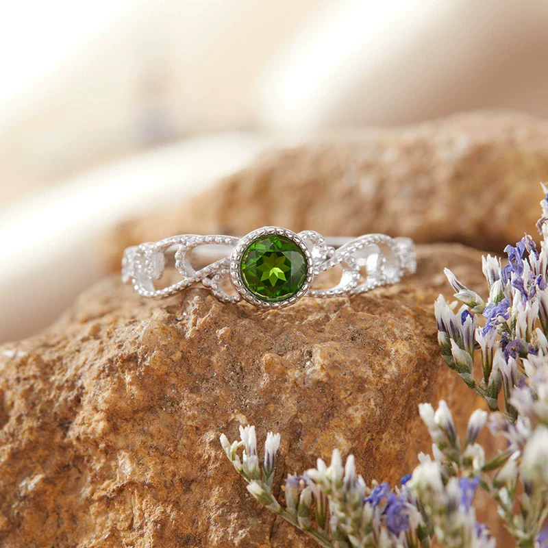 Women's S925 Sterling Silver Wave Shaped Gem Set Ring With Natural Sapphire Ruby Topa Garnet Olivine - Image 13