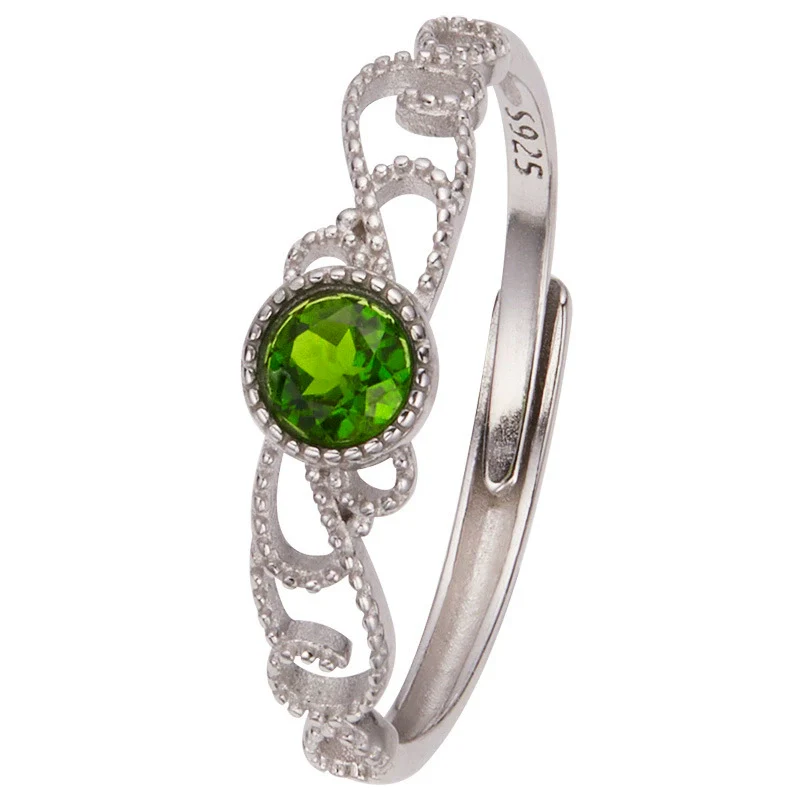 Women's S925 Sterling Silver Wave Shaped Gem Set Ring With Natural Sapphire Ruby Topa Garnet Olivine - Image 5