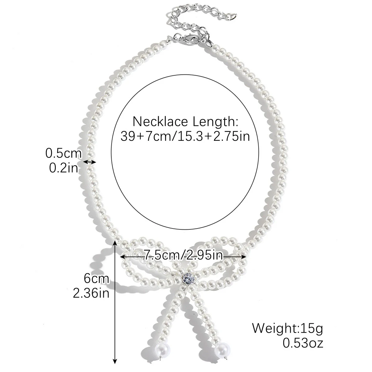 Women's Simple Style Imitation Pearl Bow Bracelet With Electroplating - Image 8
