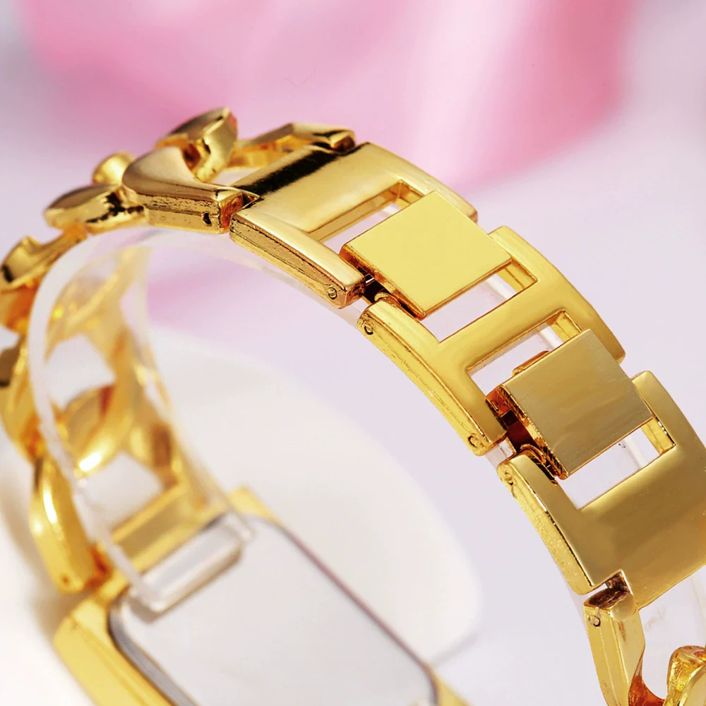 Women's Square Alloy And Stainless Steel Quartz Watch With Casual Style - Image 4