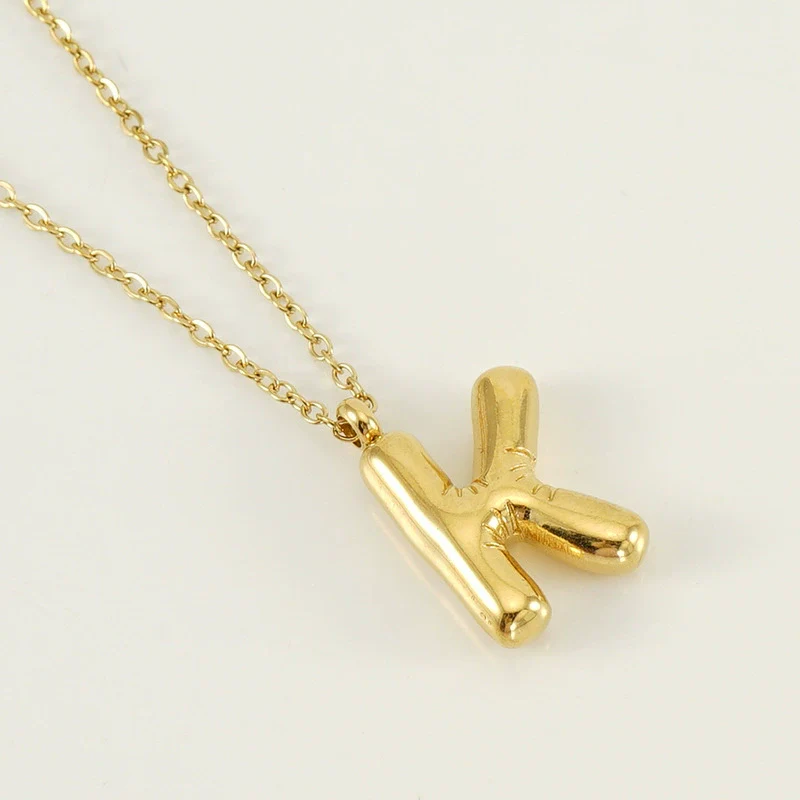 Women's 316L Stainless Steel And 316L Stainless Steel Letter Pendant Clavicle Chain With Electroplating Hiphop Style - Image 16