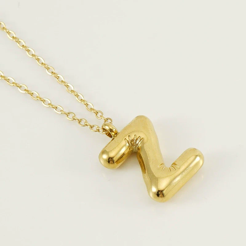 Women's 316L Stainless Steel And 316L Stainless Steel Letter Pendant Clavicle Chain With Electroplating Hiphop Style - Image 31