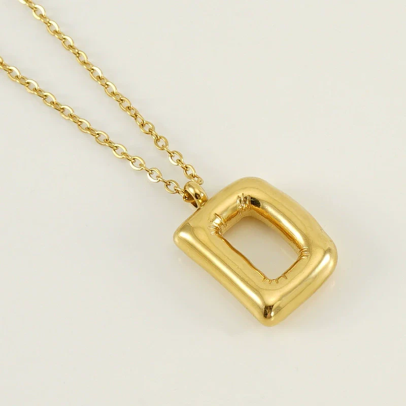 Women's 316L Stainless Steel And 316L Stainless Steel Letter Pendant Clavicle Chain With Electroplating Hiphop Style - Image 9