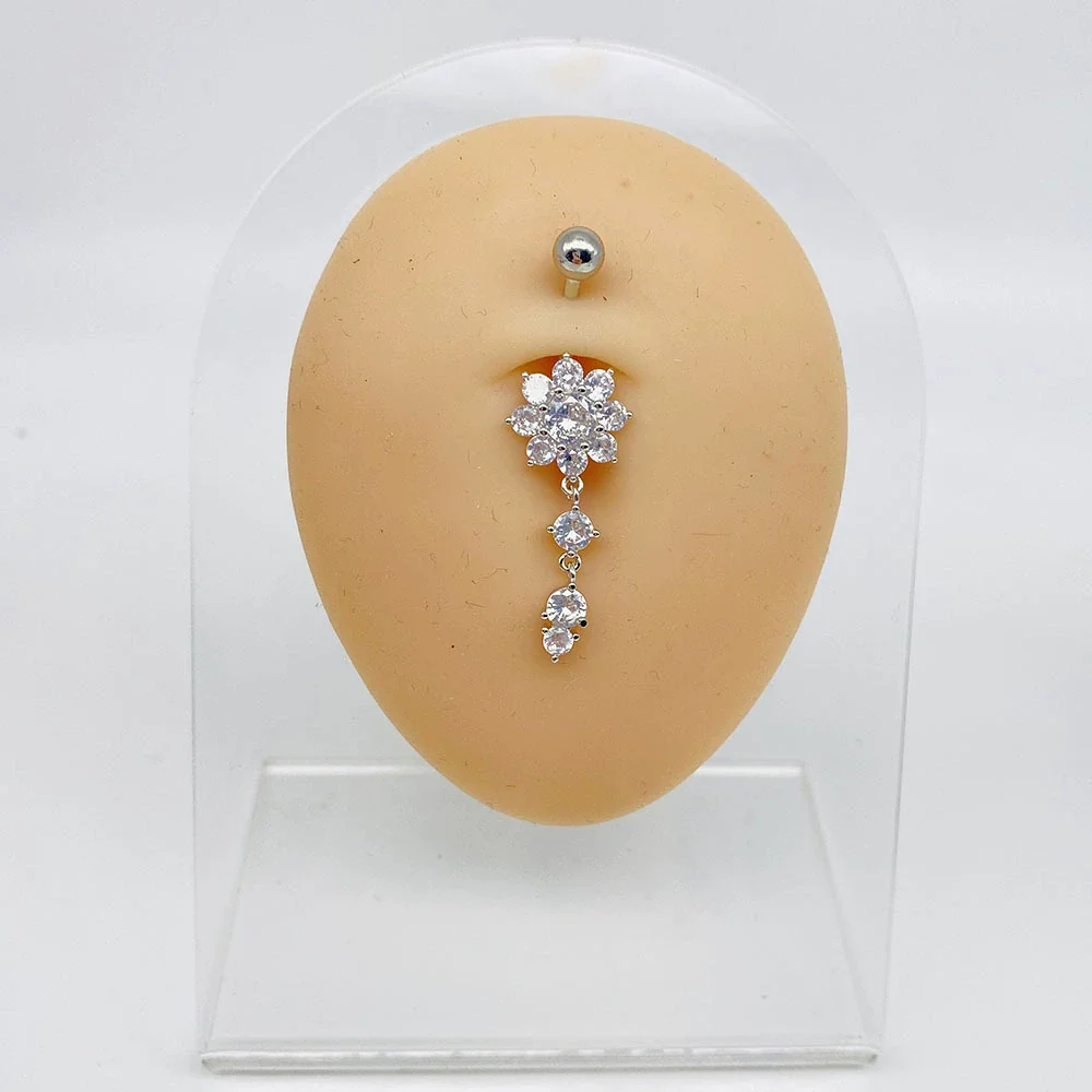 Women's Stainless Steel Butterfly Heart Tree Of Life Navel Ring Piercing Jewelry Electroplated - Image 12