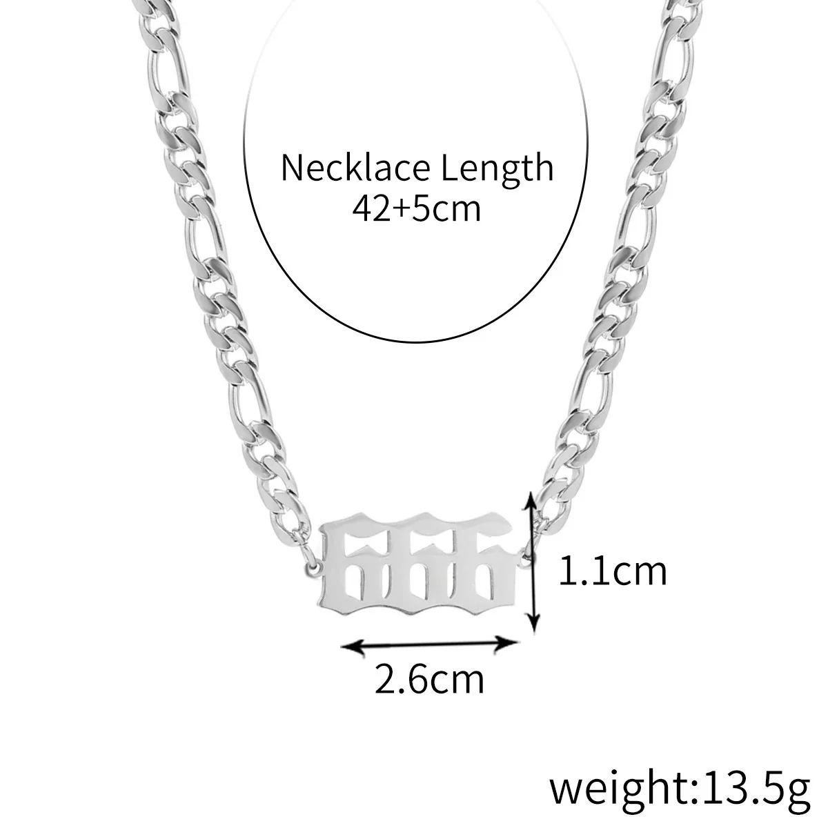 Women's Stainless Steel Clavicle Chain Necklace With Polishing Treatment And Letters Numbers Text Pendant - Image 11