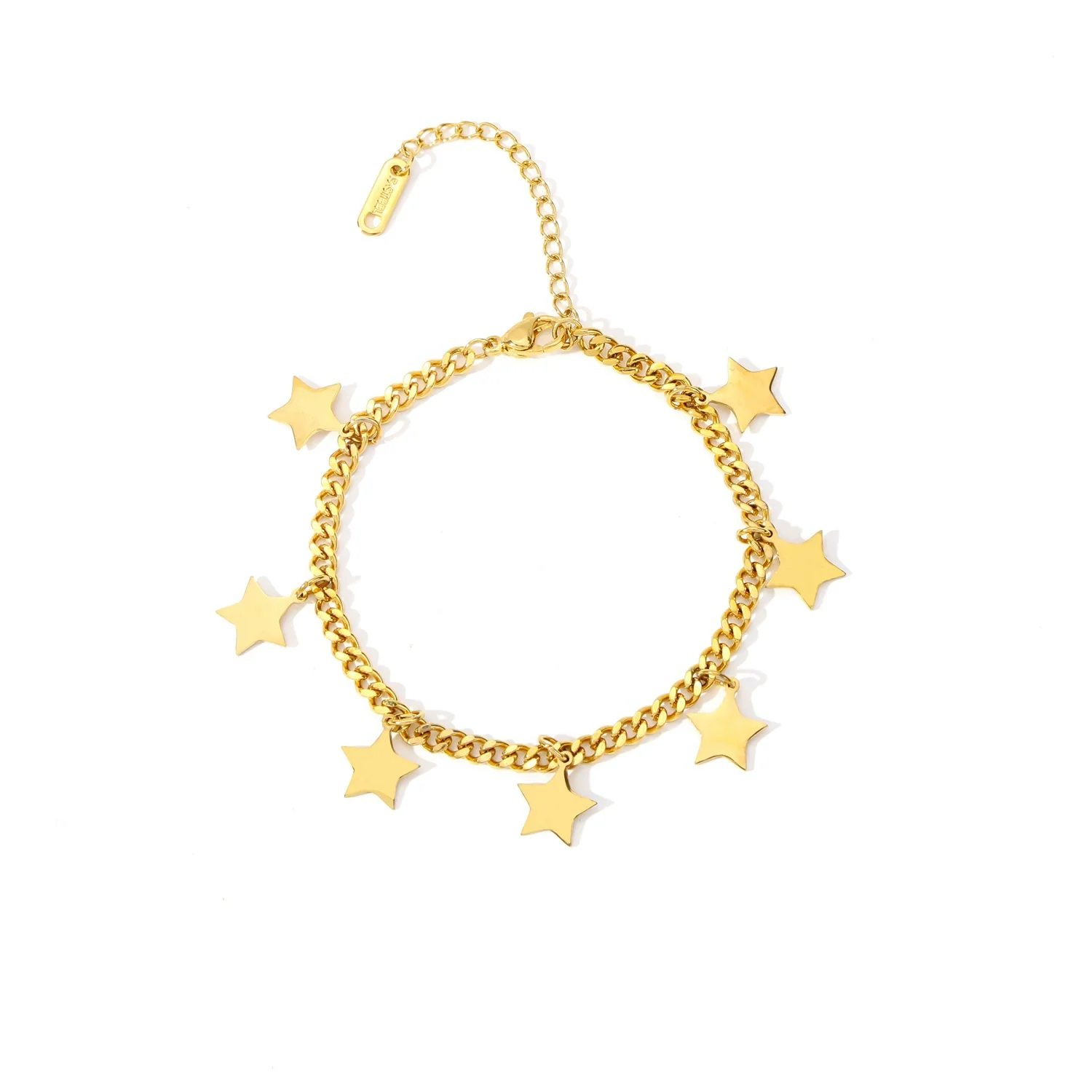 Women's Stainless Steel Geometric Fivepointed Star Pendant Tassel Jewelry With Electroplating - Image 5