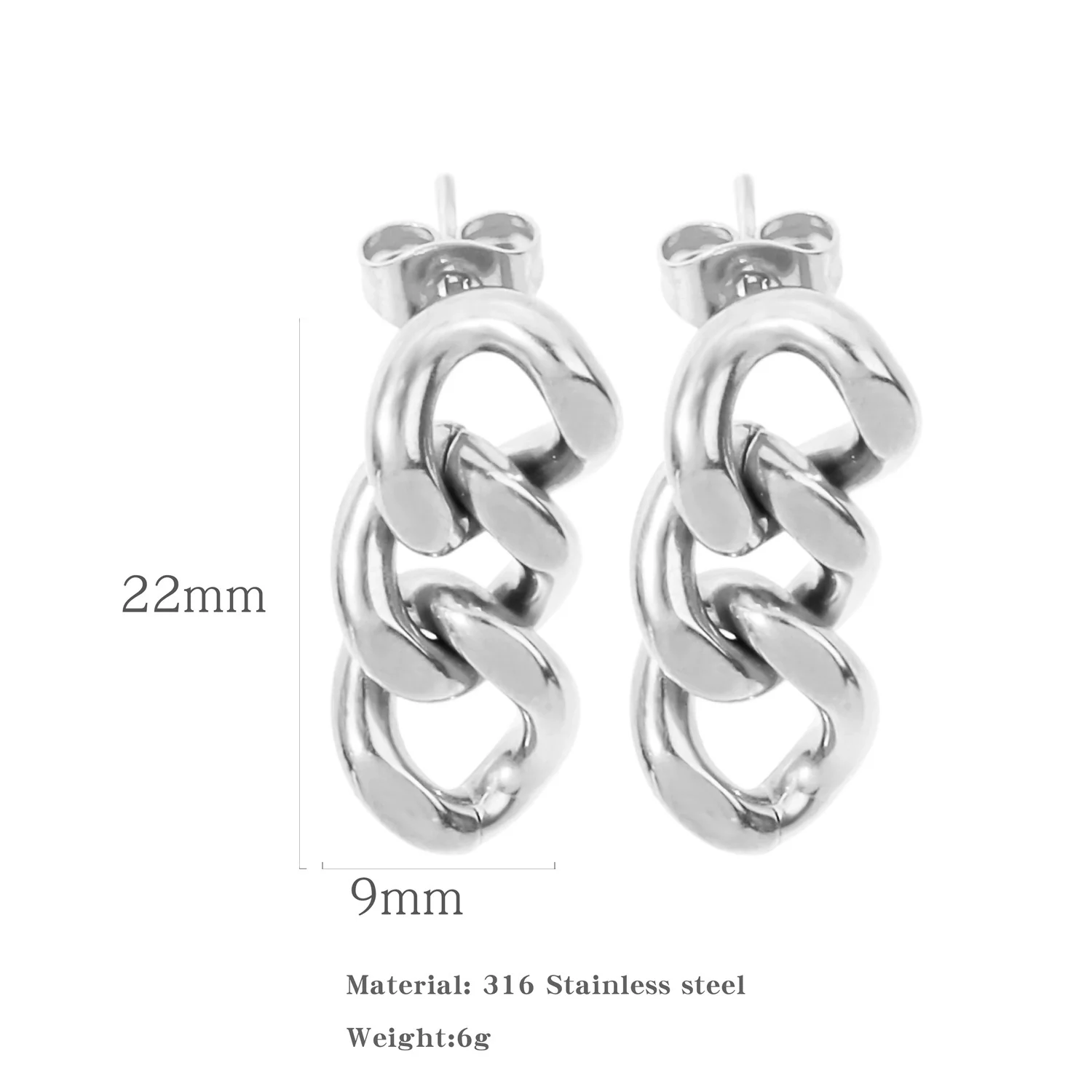 Women's Stainless Steel Geometric Ushaped Jewelry With 18K Gold Plated Electroplating - Image 7