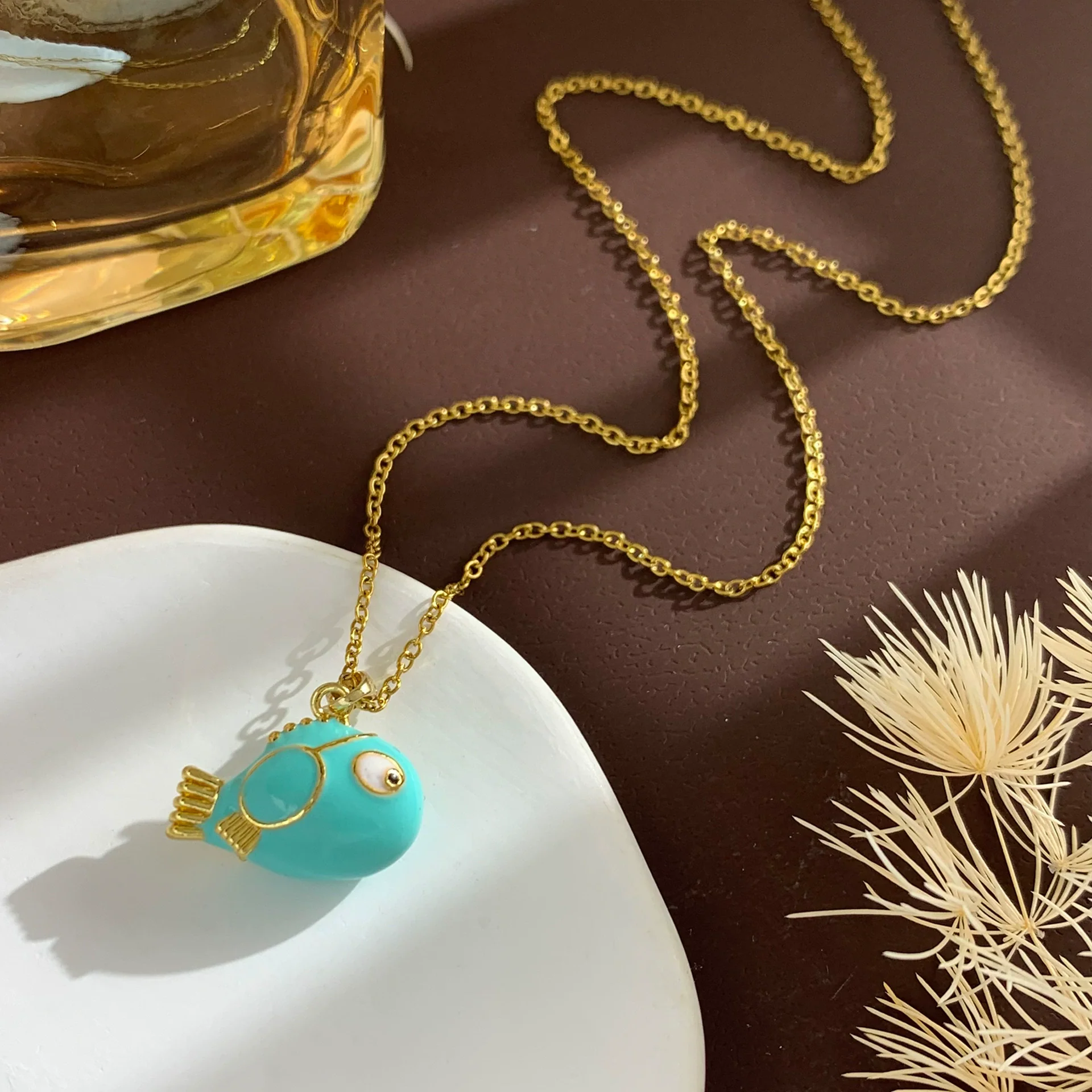 Women's Sweet Animal Style Copper And Titanium Steel Clown Fish Necklace With Real Gold Plating And Enhanced Color Retention - Image 13