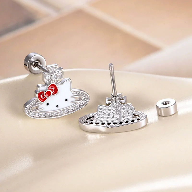 Women's Sweet Bow Pattern Titanium Steel Electroplated Ear Nails - Image 4
