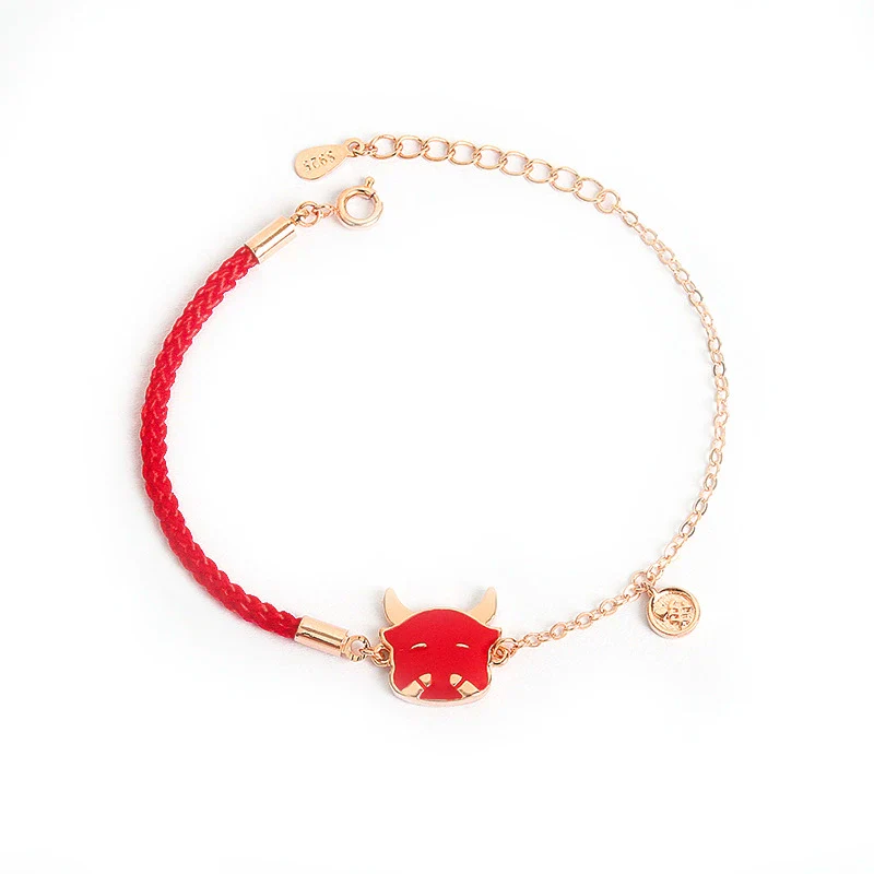 Women's Temperaturesensitive Colorchanging S925 Sterling Silver Woven Bracelet With Animals And Zodiac Pattern And Electroplating Treatment - Image 4