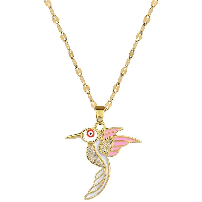 Women's Titanium Steel And Copper Necklace With Geometric Pattern And Electroplating Treatment - Image 5