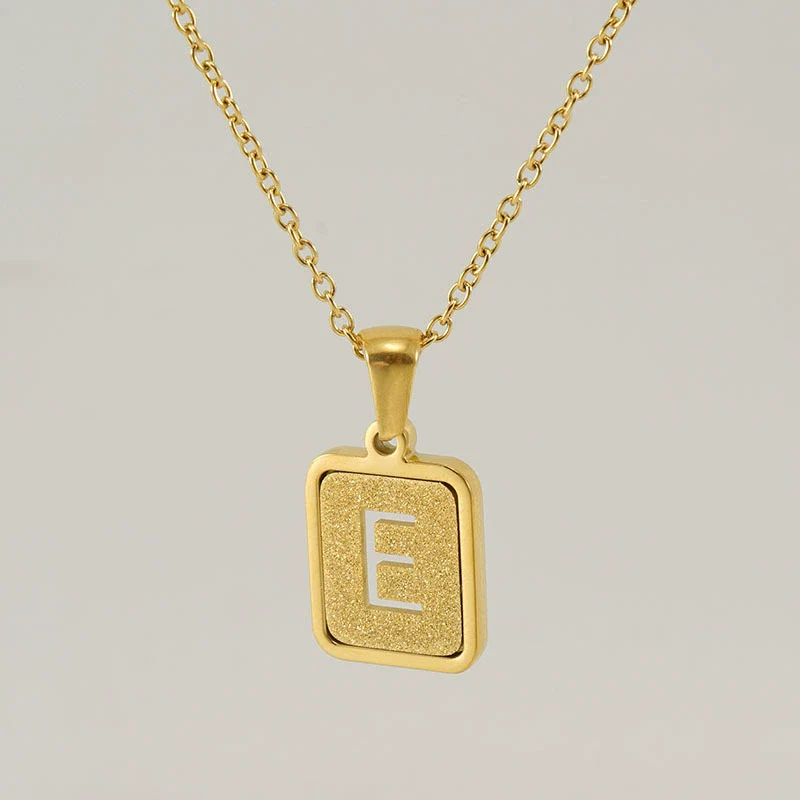 Women's 316L Stainless Steel Cross Chain Necklace With Hollow Letter Pendant - Image 10
