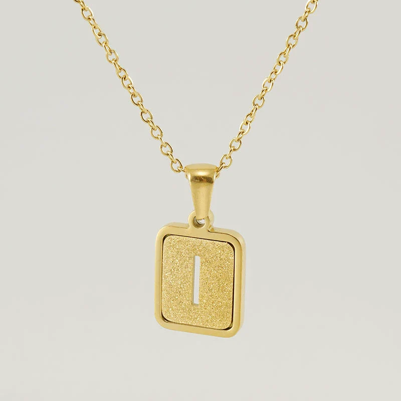 Women's 316L Stainless Steel Cross Chain Necklace With Hollow Letter Pendant - Image 14