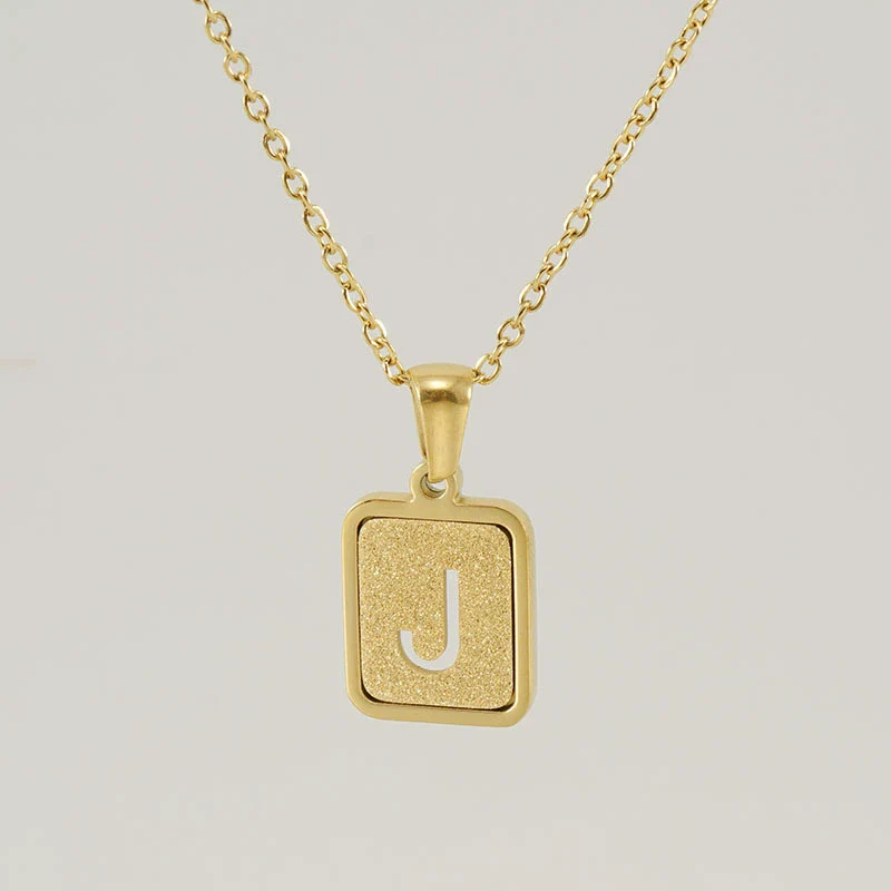 Women's 316L Stainless Steel Cross Chain Necklace With Hollow Letter Pendant - Image 15