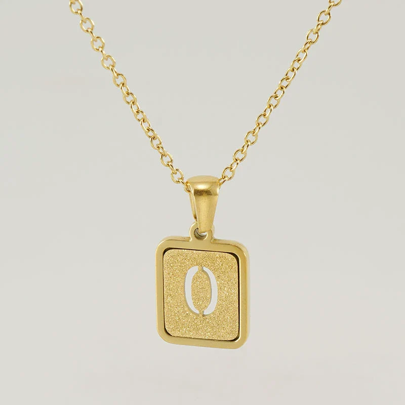 Women's 316L Stainless Steel Cross Chain Necklace With Hollow Letter Pendant - Image 20