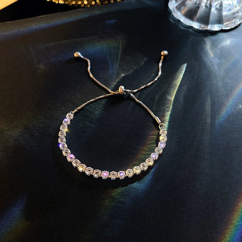 Women's Titanium Steel Geometric Baby's Breath Zircon Bracelet - Image 7