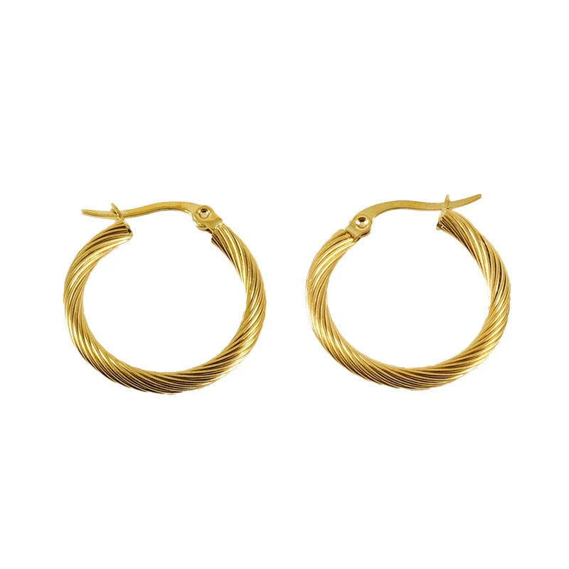 Women's 316L Stainless Steel Geometric Electroplated Earrings - Image 5