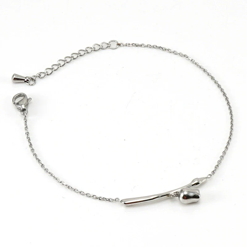 Women's 316L Stainless Steel Heartshaped Fashion Simple Bracelet With Electroplating Design - Image 2