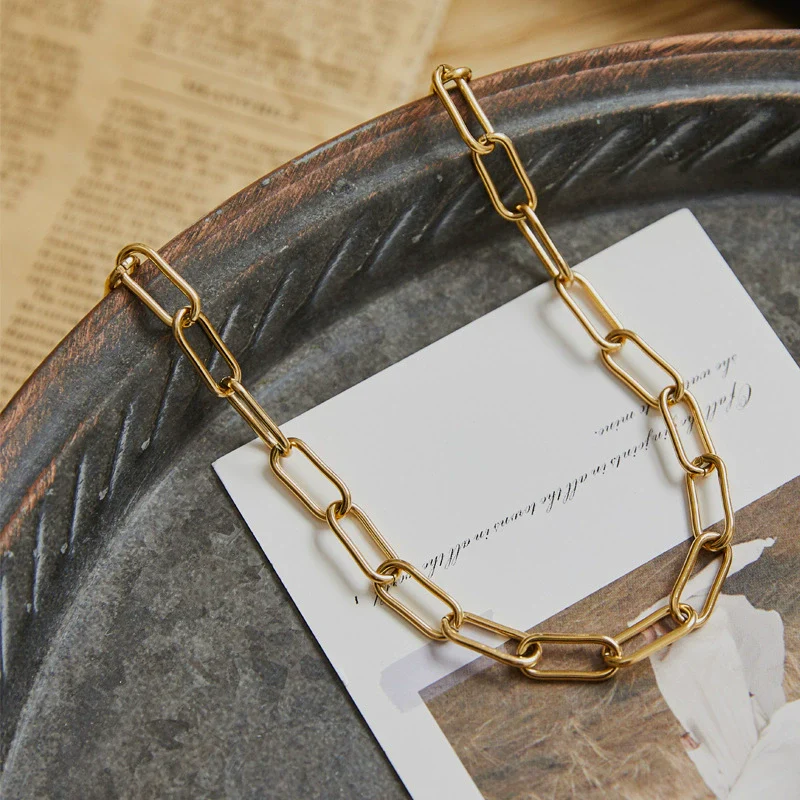 Women's Titanium Steel Thick Chain Necklace Electroplated For Autumn And Winter - Image 3