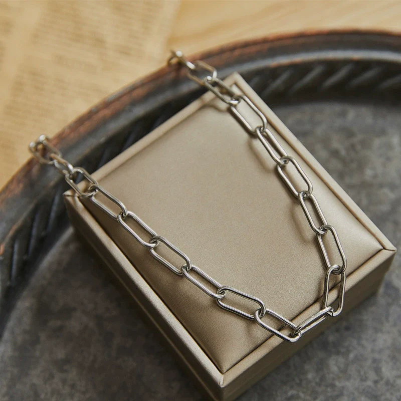 Women's Titanium Steel Thick Chain Necklace Electroplated For Autumn And Winter - Image 4
