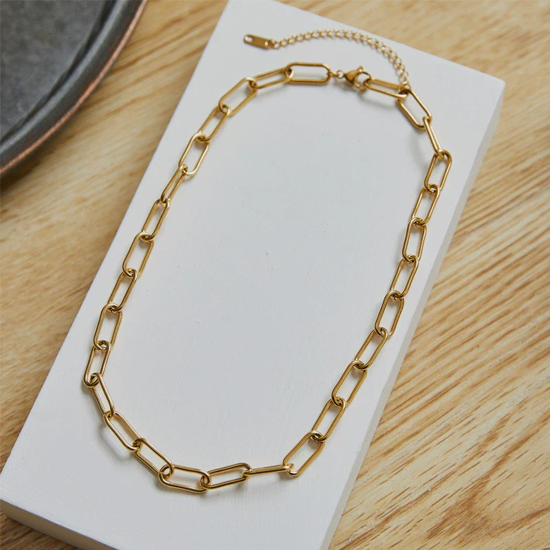 Women's Titanium Steel Thick Chain Necklace Electroplated For Autumn And Winter - Image 6