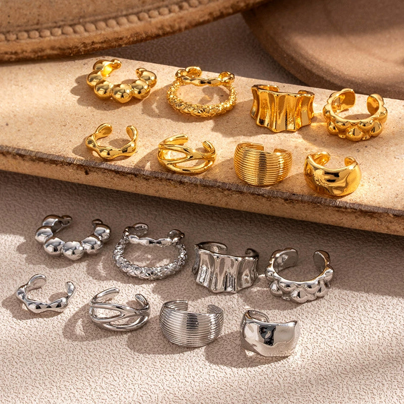 Women's Ushape Copper Ear Clip Without Ear Hole Puncture Electroplated - Image 4