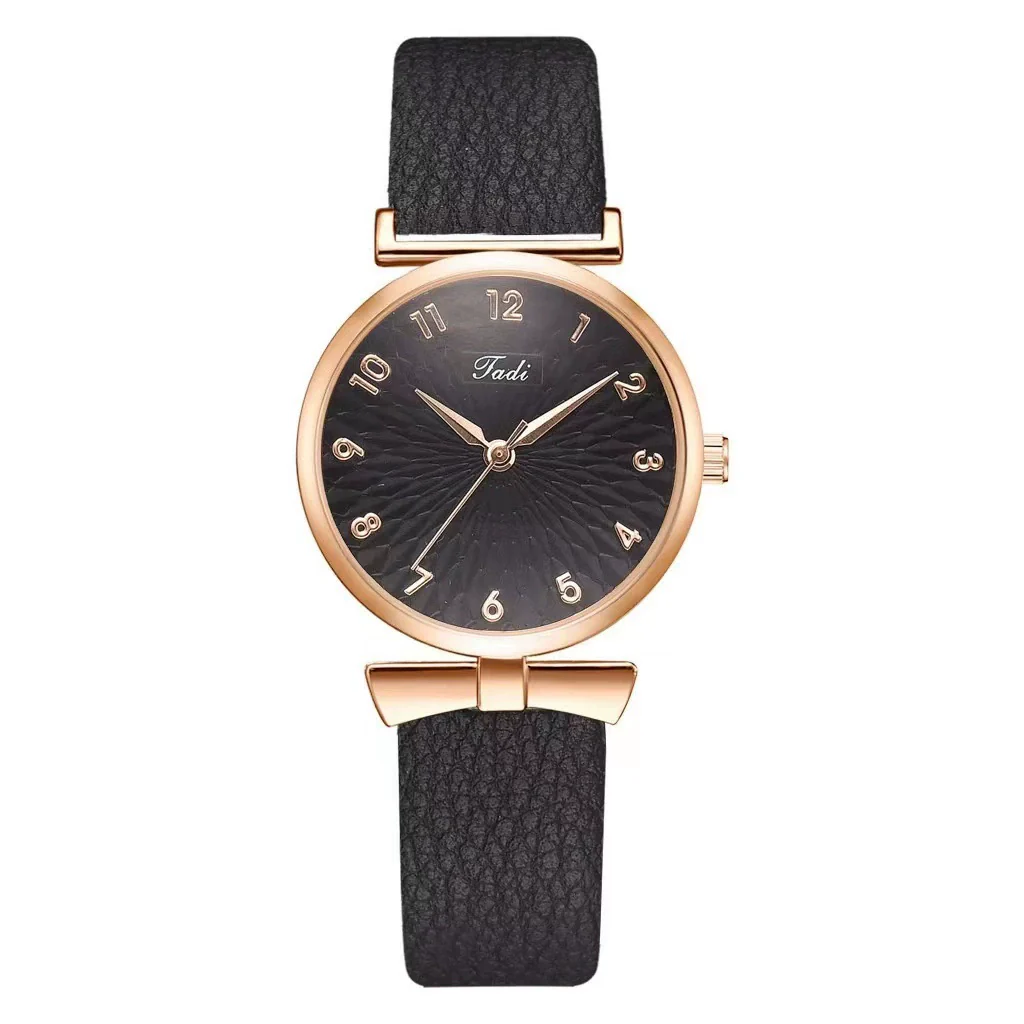 Women's Watch Alloy Case Imitation Leather Strap Round Dial Leisure Style Sunflower Design Quartz - Image 12